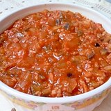 茄子と挽き肉のトマトソース